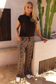 Alma Wide Pants | Mocca Brown Lace | Bukser fra Liberté