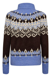 Merla Pullover 206759 | Coffee Bean Ml W Wedgewood Ml | Strik fra Freequent