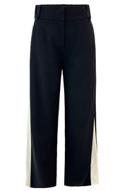Frede Wide Panel Pants | Black Offwhite | Bukser fra Liberté