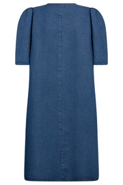 Denim V-Dress 36552 | Denim blue | Kjole fra Co'couture