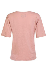 Ulla Ss Vneck Tshirt | Dusty Rose | T-Shirt fra Liberté
