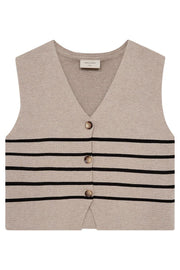 Ani Waistcoat 205686 | Simply Taupe Mel. W. Black | Jakke fra Freequent