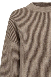 Theresa Turtleneck Rib Knit 32230 | Sand | Strik fra Co'couture