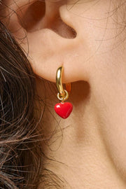 Amore Earrings | Red | Øreringe fra Enamel