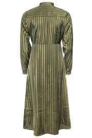 Silja Ls Dress | Army Gold Pinstripe | Kjole fra Liberté