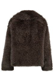 Kita Furry Jacket 30335 | Walnut | Jakke fra Co'couture
