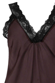 Bea Black Lace Top | Coffee | Bluse fra Black Colour