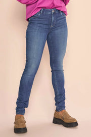 Jade Knitted Jeans | Dark Blue | Jeans fra Mos Mosh