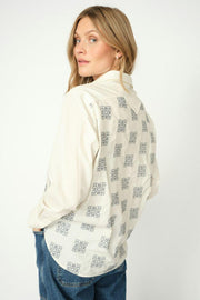 Weina Geo Shirt | Ecru | Skjorte fra Mos Mosh