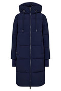 Ollie Terma Langer Mantel | Maritimes Blau | Jacke von Mos Mosh