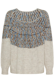 Lilia Knit | Crema/Blue | Strik fra Marta du Chateau