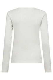 Granny Embroidery LS Tee 33180 | White | T-Shirt fra Co'couture