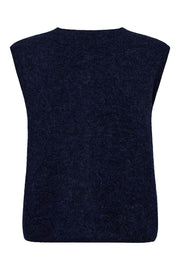 Almine Thora Knit Vest | Maritime Blue | Vest fra Mos Mosh