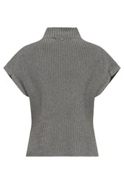 Biola Bine Knit Vest | Grey Melange | Strik fra Mos Mosh