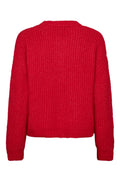 Fro O Neck Cardigan | Flamingo Red | Strik fra Liberté