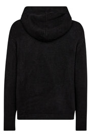 Row Hoodie Knit 32168 | Black | Strik fra Co'couture