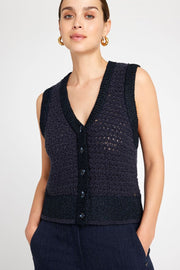 Demi knit vest 54406 | Midtnight | Strik fra Gustav