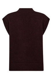 Maja V-Knit Vest 32220 | Winered | Strik fra Co'couture