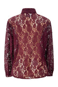 Lacy Ls Shirt | Bordeaux Lace | Skjorte fra Liberté