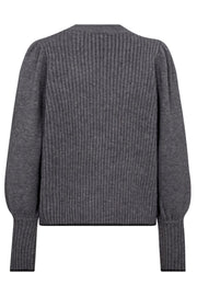 RowCC O-Puff Knit | Grey Melange | Strik fra Co'Couture