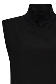 VolaCC Rib Turtleneck Vest | Black | Vest fra Co'couture