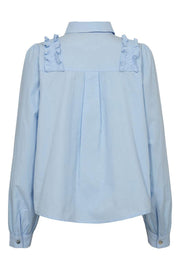 Fie Ls Frill Shirt | Light Blue | Skjorte fra Liberté