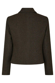 Waed Mini Check Blazer | Brown Melange | Blazers fra Neo Noir