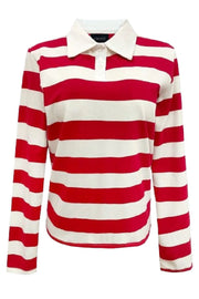 Polo Ls Shirt | Red White Stripe |  fra Liberté