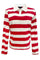 Polo Ls Shirt | Red White Stripe |  fra Liberté