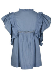 Jayla S Voile Top | Smoke Blue | Bluse fra Neo Noir