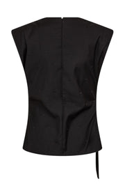 Saga Pleat Top 35760 | Black | T-Shirt fra Co'couture