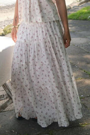 Asta Small Blossom Skirt | Creme | Nederdel fra Neo Noir