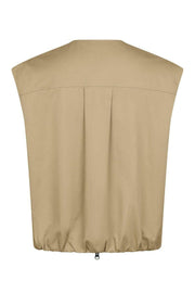 Flo Balloon Twill Vest | Taupe | Vest fra Neo Noir