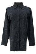 Sara Ls Shirt | Black White Pinstripe | Skjorte fra Liberté