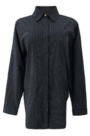 Sara Ls Shirt | Black White Pinstripe | Skjorte fra Liberté