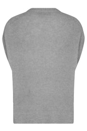 Thora Knit Slipover | Grey Melange | Strik fra Mos Mosh