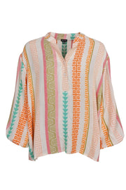 Kos Shirt | Orange Multi | Skjorte fra Black Colour