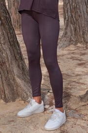 Alma Leggings (Fleece) | Dark Chocolate | Leggings fra Liberté