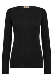 Bouch O-neck Knit | Black | Strik fra Mos Mosh