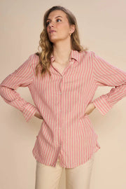 Elinda Linen Shirt | Camellia Rose | Skjorte fra Mos Mosh