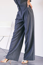 Liane Pleat Pant 31425 | Dark Grey | Bukser fra Co'couture