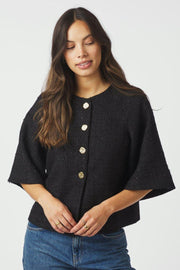 Rosella Boucle Mini Jacket | Black | Jakke fra Neo Noir