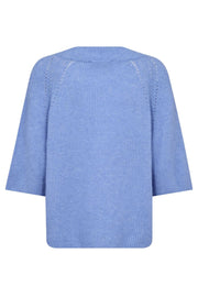 Taci 3/4 V-Neck Knit  | Hydrangea | Strik fra Mos Mosh