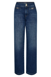 Candia Peach Jeans Long | Dark Blue | Jeans fra Mos Mosh