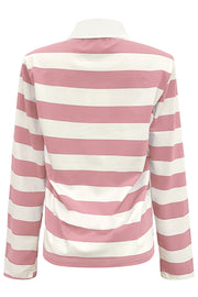 Polo Ls Shirt | Rosa White Stripe | Bluse fra Liberté