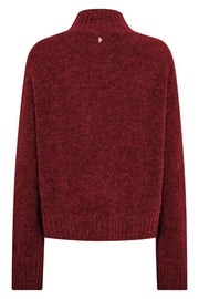 Erim Thora Highneck Knit | Rhythmic Red | Strik fra Mos Mosh