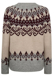 Merla Pullover 206760 | Moonbeam Mel W Med Grey Mel | Strik fra Freequent