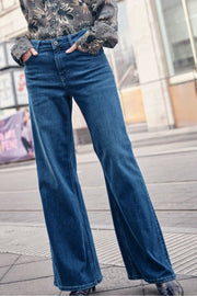 Dara Hera Jeans Long | Deep Blue | Jeans fra Mos Mosh