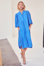 Callum Volume SS Dress | New Blue | Kjole fra Co'couture