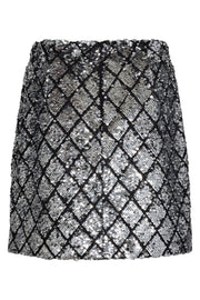 Cubic Sequin Mini Skirt 34172 | Silver | Nederdel fra Co'couture